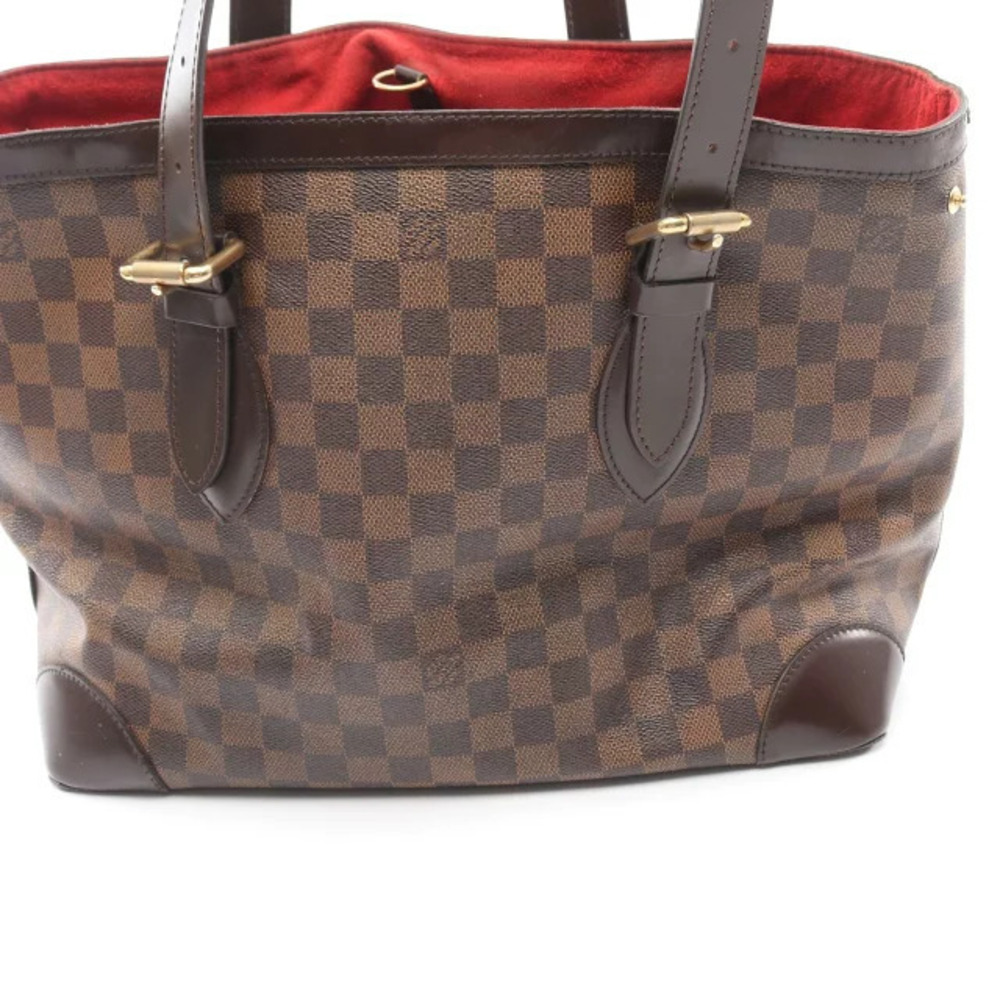Louis Vuitton Bag Hampstead Canvas Tote Brown Leather Damier - Picture 6 of 10